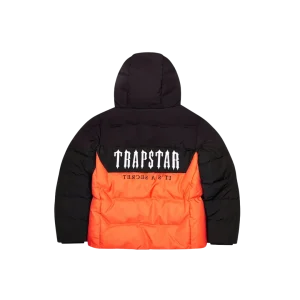 TRAPSTAR DECODED PUFFER JACKET - BLACK / ORANGE