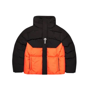 TRAPSTAR DECODED PUFFER JACKET - BLACK / ORANGE