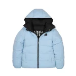 TRAPSTAR IRONGATE ARCH REVERSIBLE PUFFER JACKET AW25 BLACK / LIGHT BLUE