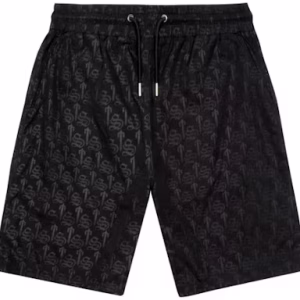 Premium Black Irongate Monogram Shorts
