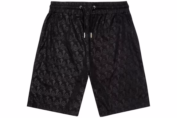 Premium Black Irongate Monogram Shorts Premium Black Irongate Monogram Shorts