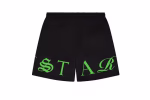 Black Green Trapstar Script Shorts