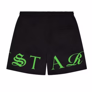 Black Green Trapstar Script Shorts