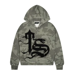Trapstar TS Script Camo Hoodie