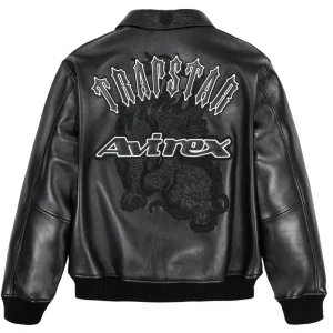 Trapstar X Avirex Leather Jacket