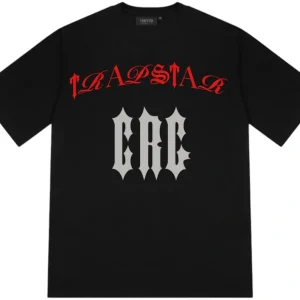 Trapstar X Central Cee Script Black Tee