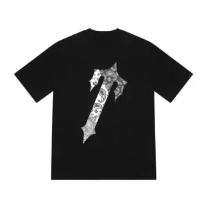 Decoded Monochrome Paisley Tee Black