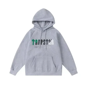 Trapstar It’s A Secret Green/white Logo Gray Hoodie