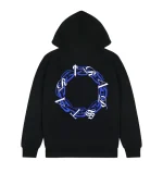 Trapstar Chain Script Ice White Logo Black Hoodie