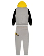 Trapstar Script Grey Marl/yellow Tracksuit