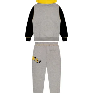 Trapstar Script Grey Marl/yellow Tracksuit