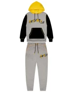 Trapstar Script Grey Marl/yellow Tracksuit