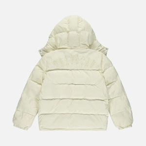 Trapstar Decoded Hooded Cream Puffer Jacket
