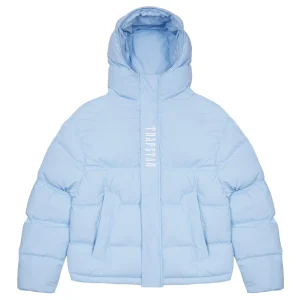 TRAPSTAR DECODED HOODED PUFFER JACKET 2.0 - ICE BLUE