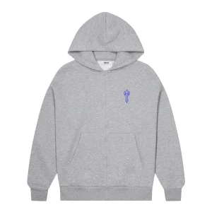 Trapstar Foundation Zip Through Grey Hoodie