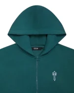 Trapstar Foundation Zip Through Teal Hoodie
