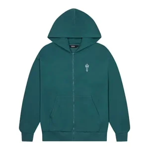Trapstar Foundation Zip Through Teal Hoodie