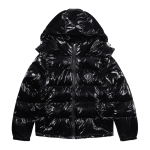 Trapstar Irongate Detachable Hooded Puffer Shiny Black Jacket