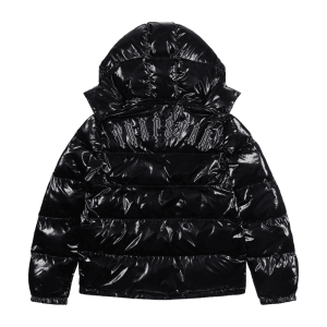 Trapstar Irongate Detachable Hooded Puffer Shiny Black Jacket