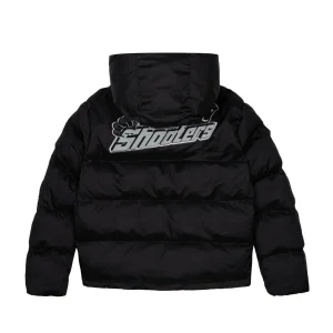 TRAPSTAR SHOOTERS HOODED PUFFER JACKET BLACK / REFLECTIVE